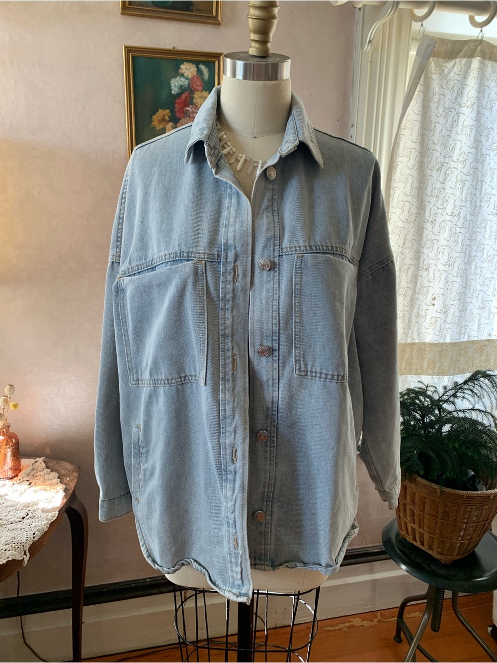 Stoosh Light Blue Denim Jean Jacket Shacket